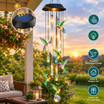 Solar Hummingbird Wind Chimes